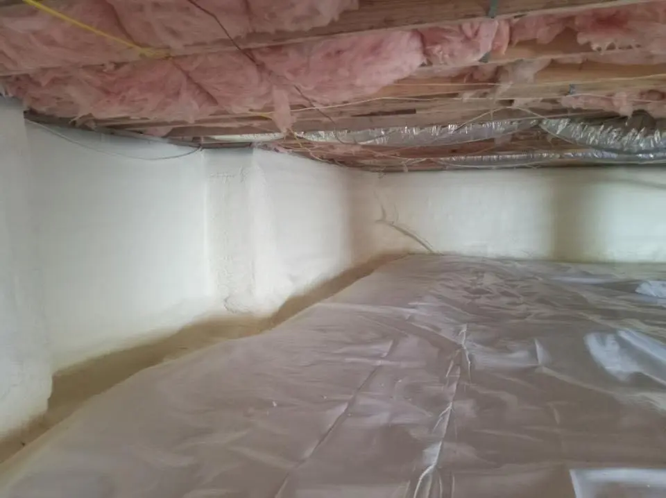 Crawl space encapsulation with closed-cell spray foam for Attic Insulation in Lackawaxen